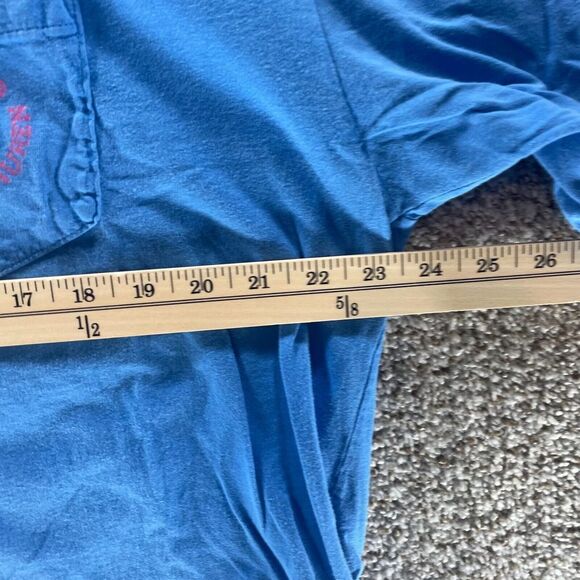Vintage Polo Ralph Lauren Shirt Mens Large Blue Pocket Single Stitch Logo Preppy - Picture 7 of 11